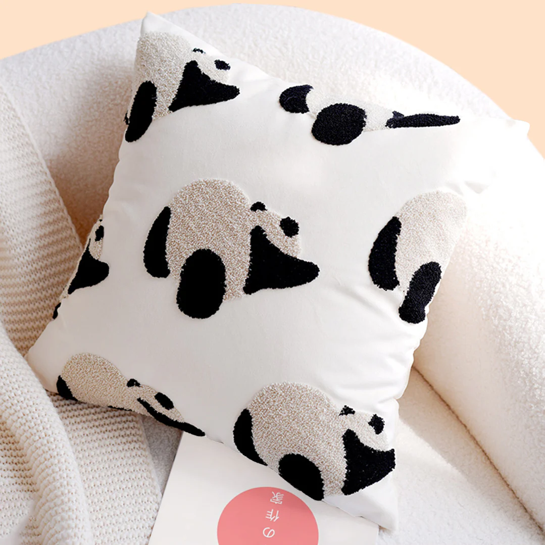 Fuzzy Panda Cushions